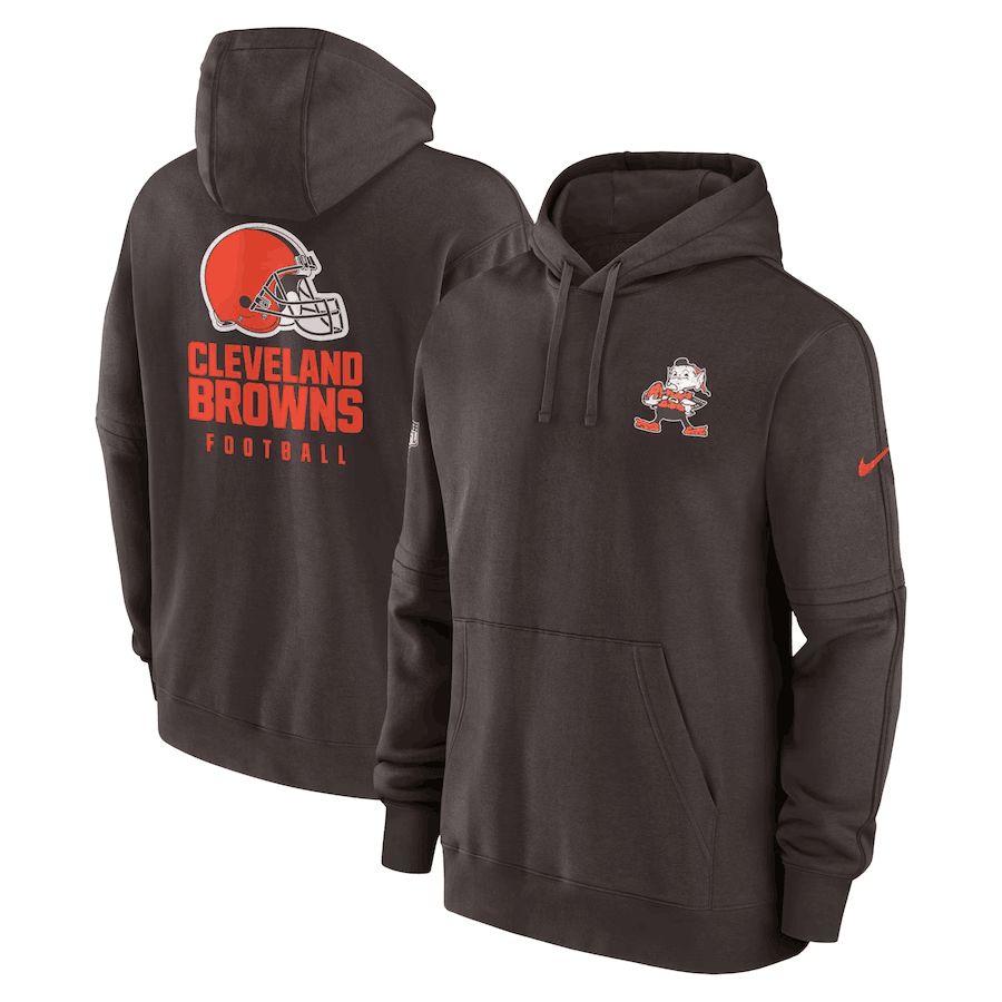 Men 2023 NFL Cleveland Browns brown Sweatshirt style 1->green bay packers->NFL Jersey